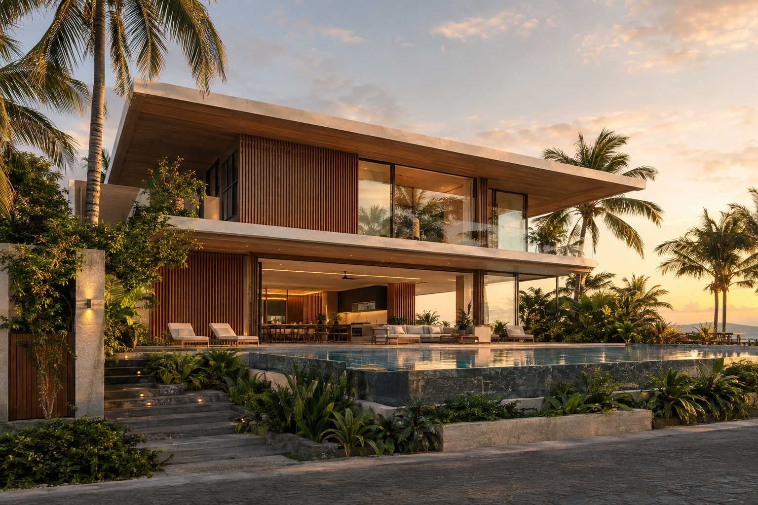 Architectural visualisation of a contemporary house